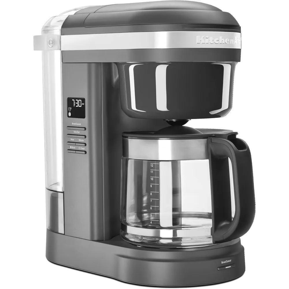 KITCHENAID, CAFETERA 12 QT / 11.4 L + TOSTADORA 2 REBANADAS | PLATEADO