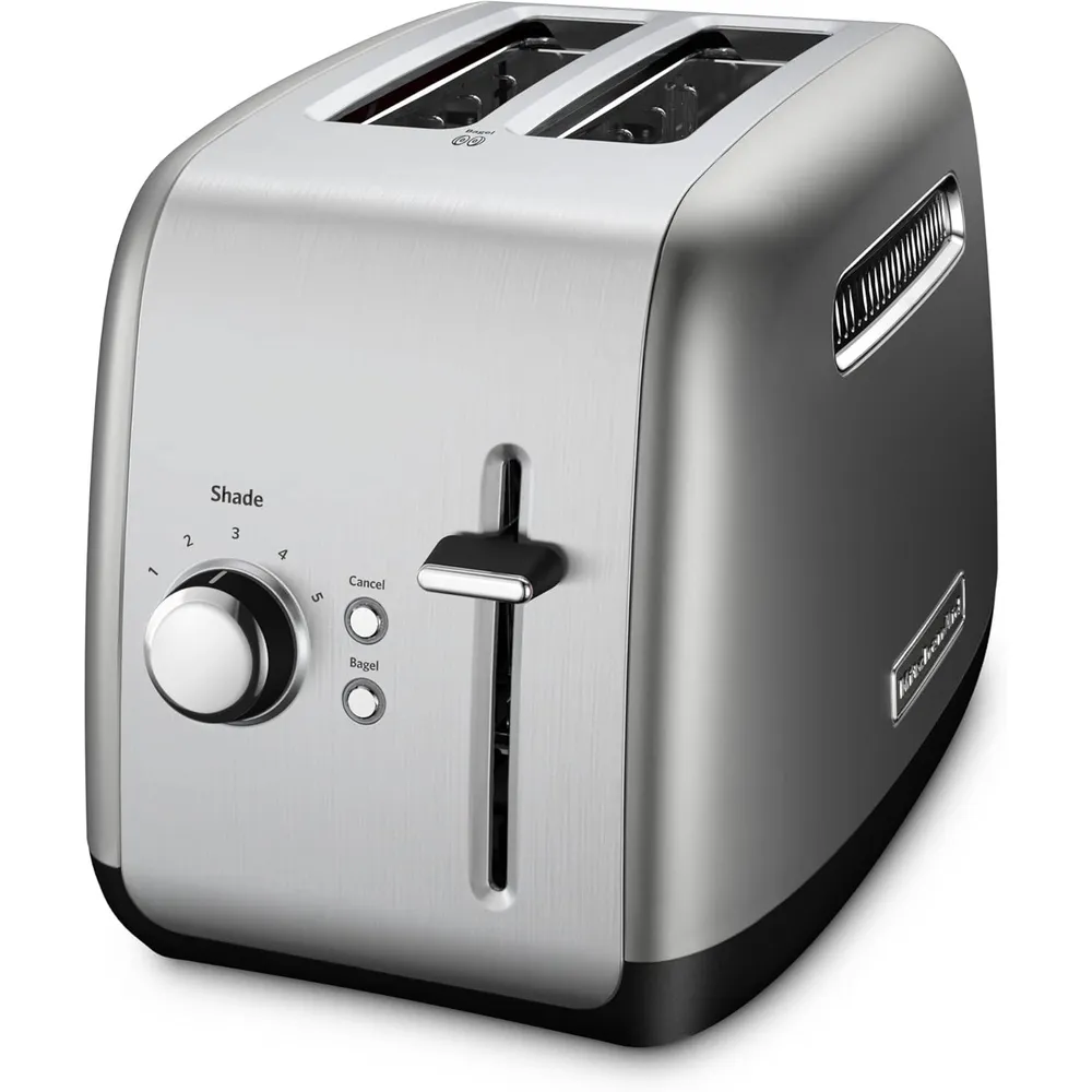 KITCHENAID, CAFETERA 12 QT / 11.4 L + TOSTADORA 2 REBANADAS | PLATEADO + NEGRO