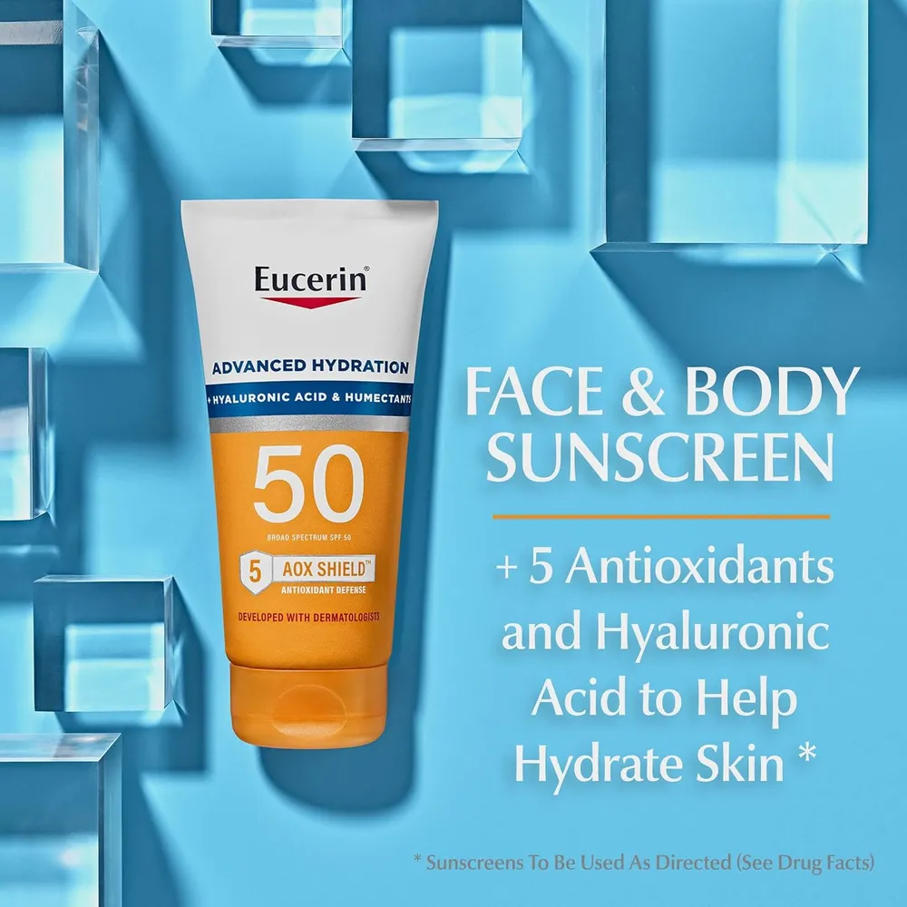 SET EUCERIN SUN SPF 50 LOCIÓN CORPORAL & PROTECTORA SOLAR AGE DEFENSE FAC 150 ML & 75 ML