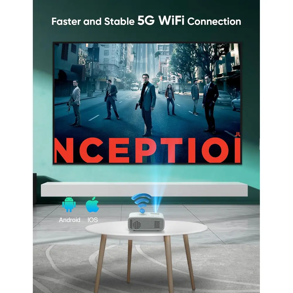 PROYECTOR FULL HD 1080P | WIFI 5G + BLUETOOTH | COMPATIBLE 4K | 300” TMY
