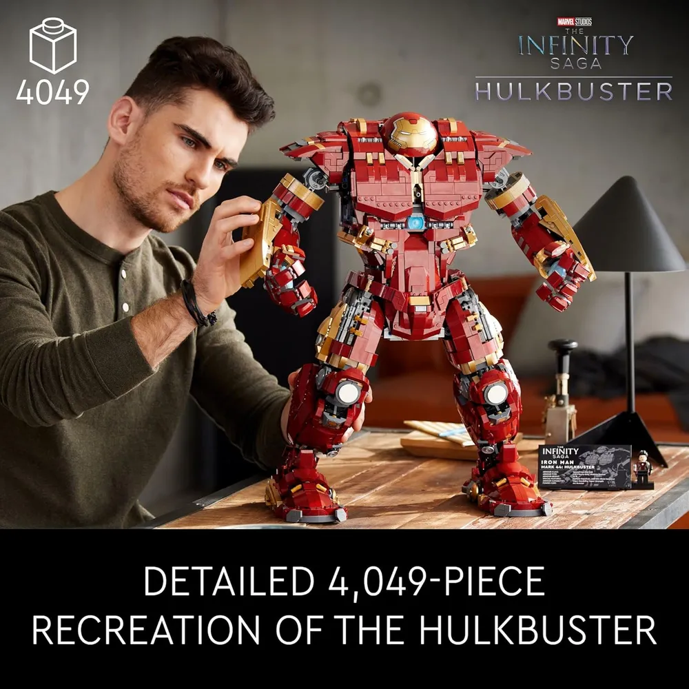 Lego Marvel Hulkbuster set inspirado en Los Vengadores modelo de exhibición adulto