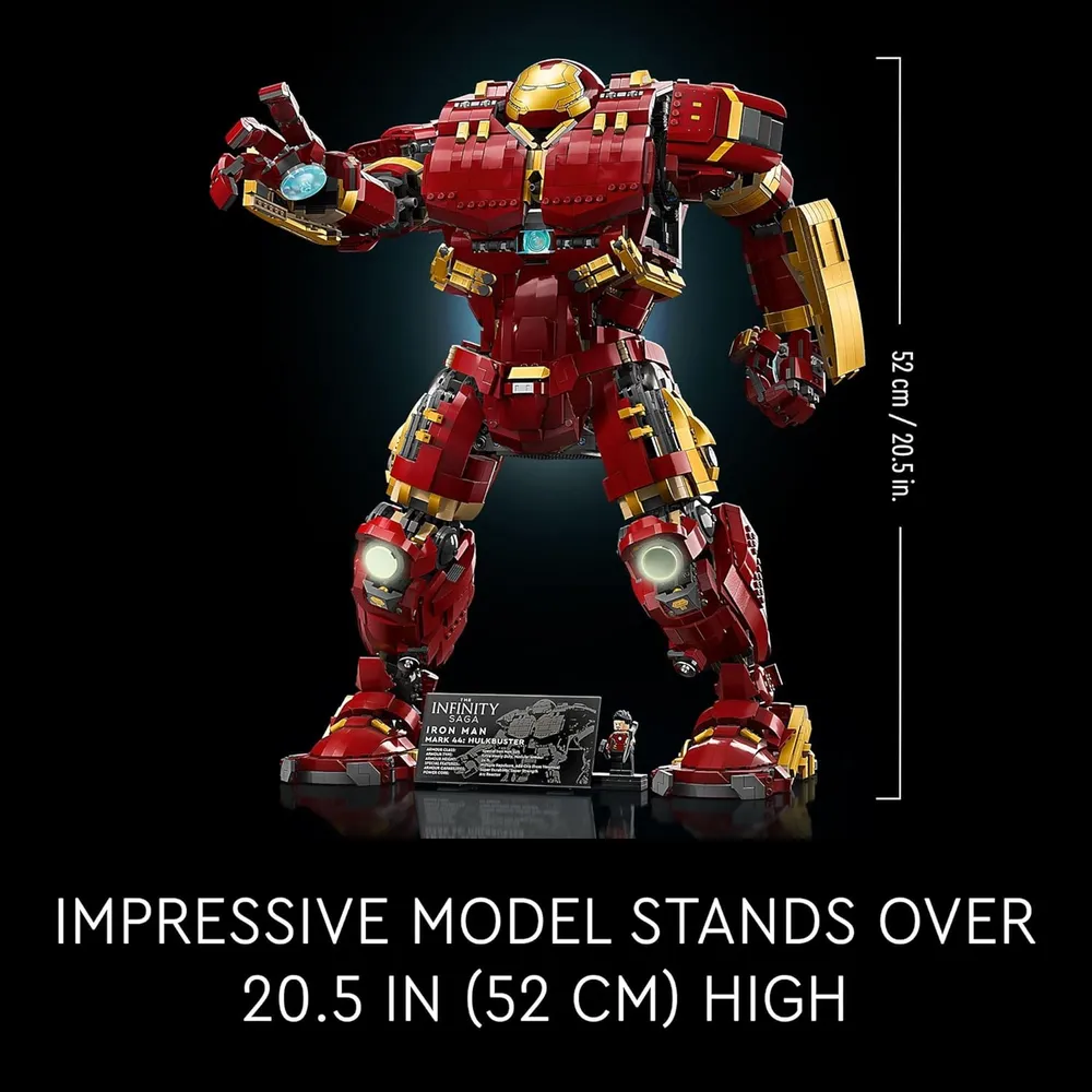 Lego Marvel Hulkbuster set inspirado en Los Vengadores modelo de exhibición adulto