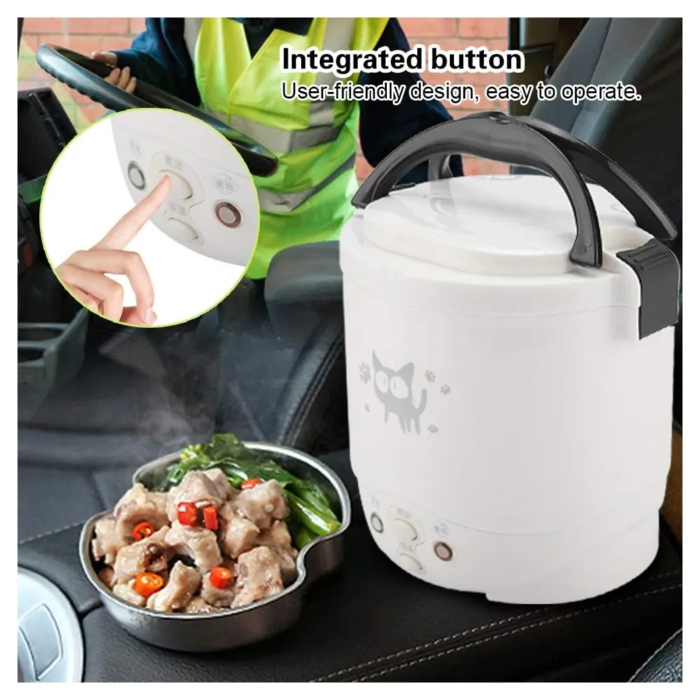 MINI OLLA ARROCERA MULTIFUNCIÓN 1L , AUTOMÁTICA Y PORTÁTIL PARA HOGAR Y VIAJE 220V, BLANCO