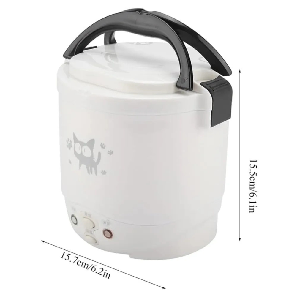 MINI OLLA ARROCERA MULTIFUNCIÓN 1L , AUTOMÁTICA Y PORTÁTIL PARA HOGAR Y VIAJE 220V, BLANCO