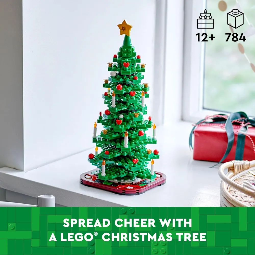 Lego árbol de Navidad mini set decorativo de mesa ideal para niños y niñas