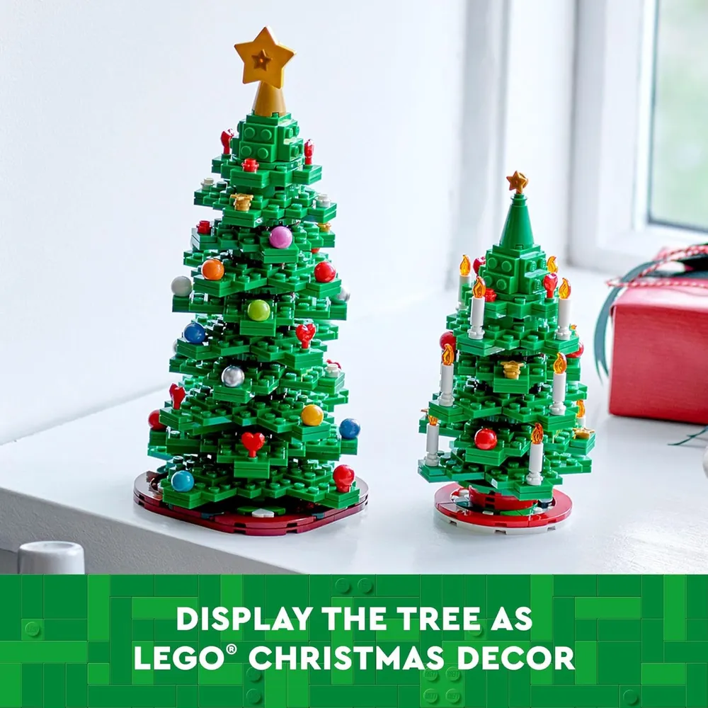Lego árbol de Navidad mini set decorativo de mesa ideal para niños y niñas