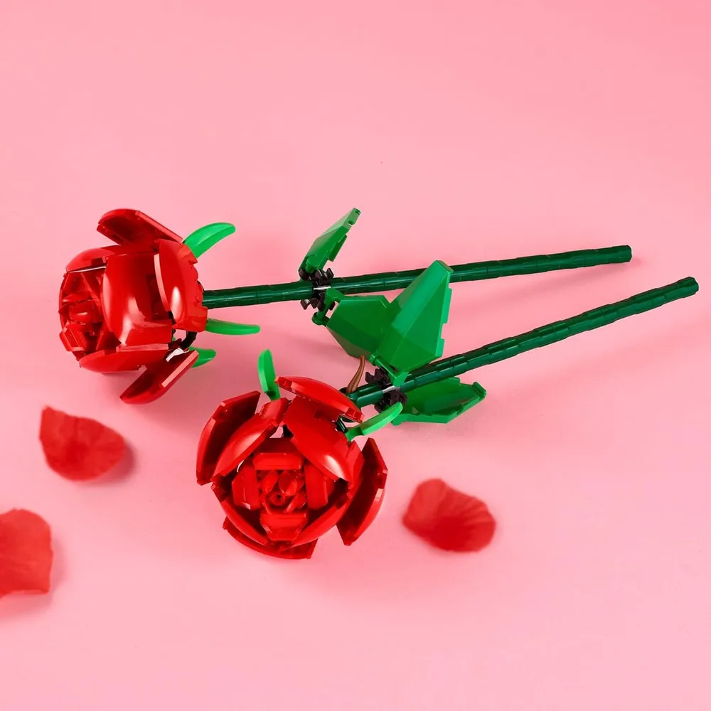 Lego rosas set de construcción de flores artificiales ideal para regalar