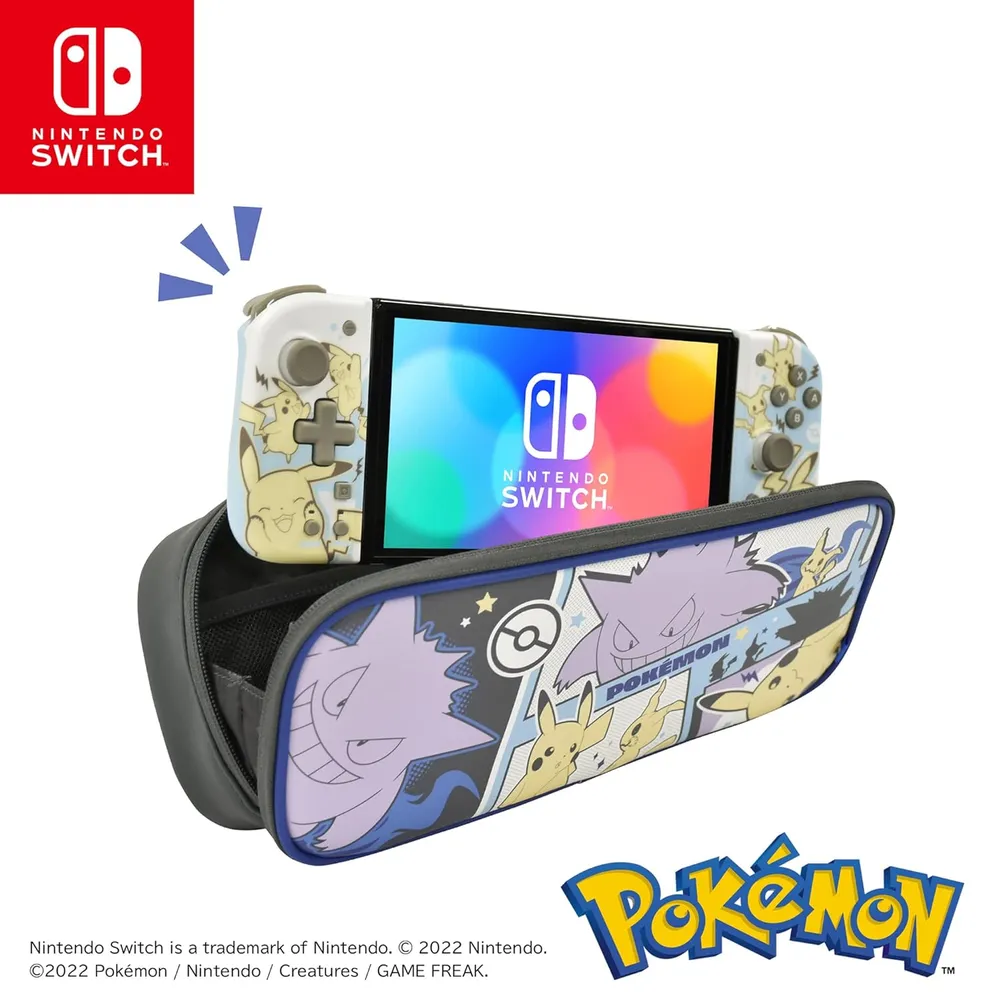 Hori Estuche de Carga Compacto Pikachu, Gengar y Mimikyu para Nintendo Switch