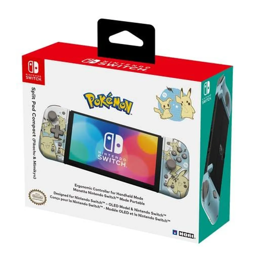 Mando Nintendo Switch Split Pad Compact Pikachu - Licenciado por Nintendo