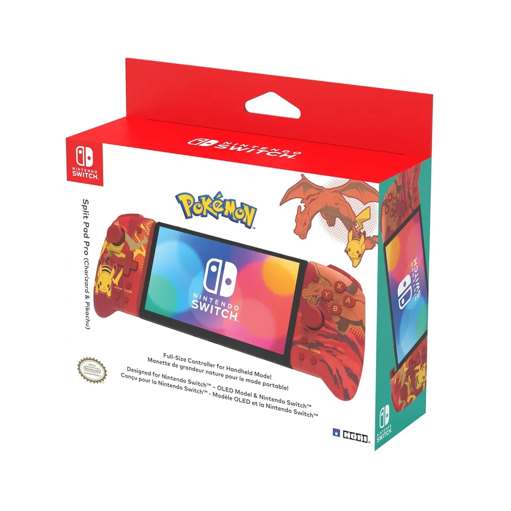 Mando Nintendo Switch Split Pad Pro Charizard - Licenciado por Nintendo