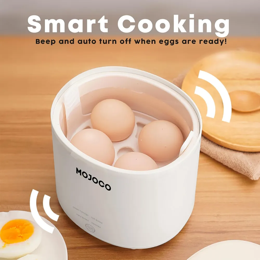b0bhn9grs5_1_webp.webp MOJOCO MINI OLLA ELÉCTRICA PARA HUEVOS DUROS, SUAVES Y ONSEN TAMAGO | BLANCO