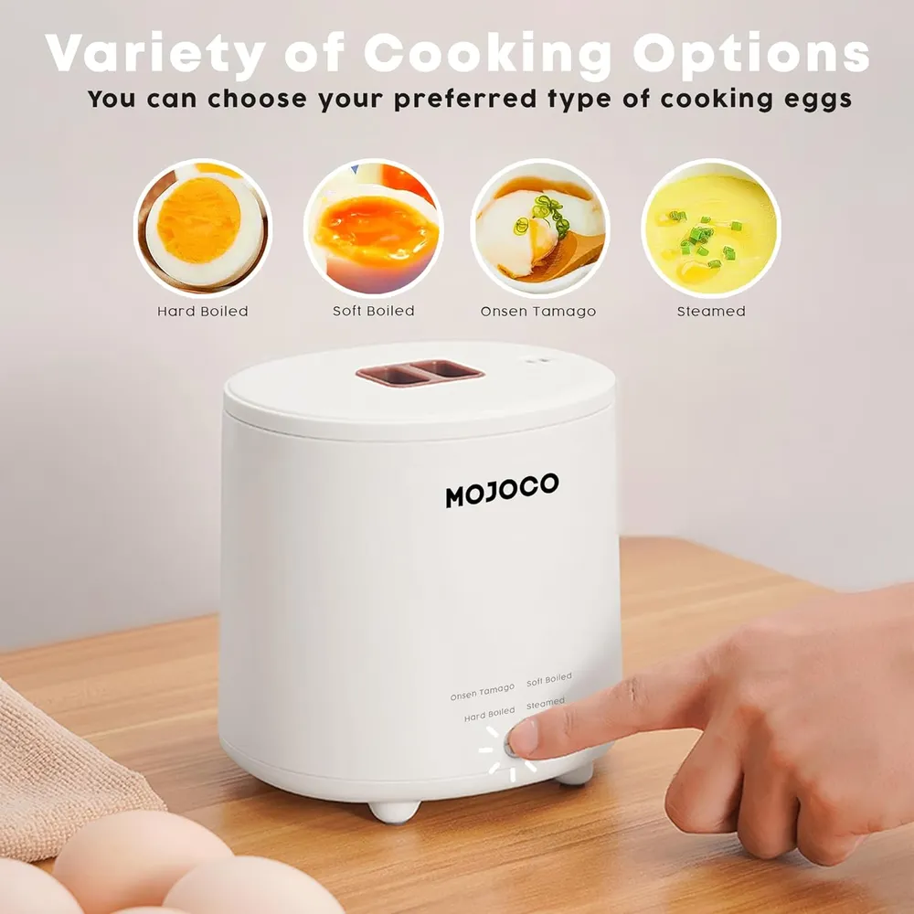 b0bhn9grs5_3_webp.webp MOJOCO MINI OLLA ELÉCTRICA PARA HUEVOS DUROS, SUAVES Y ONSEN TAMAGO | BLANCO