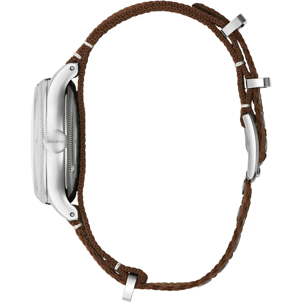 Bulova reloj militar de hombre automático 3 agujas parada de segundero | Marrón