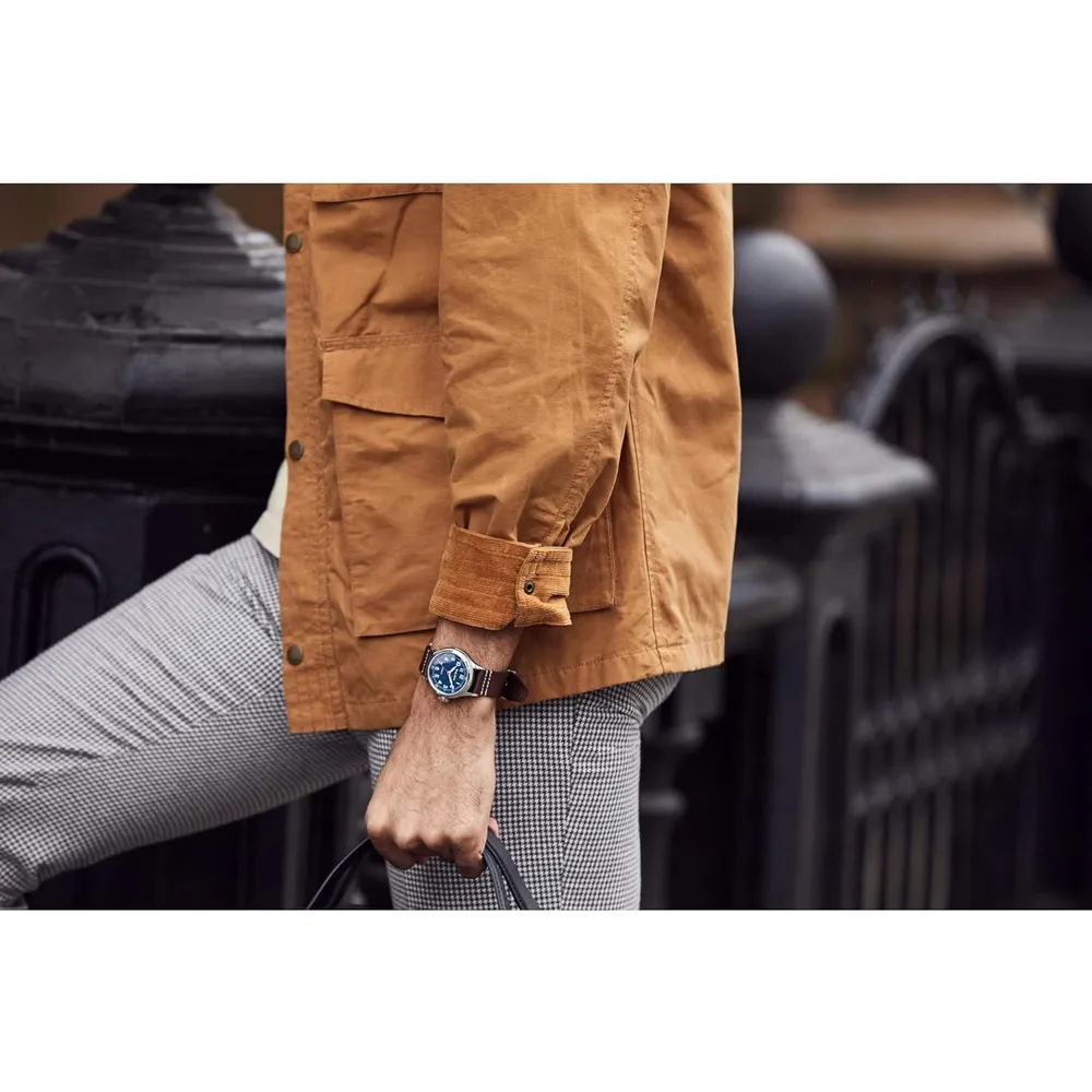 Bulova reloj militar de hombre automático 3 agujas parada de segundero | Marrón