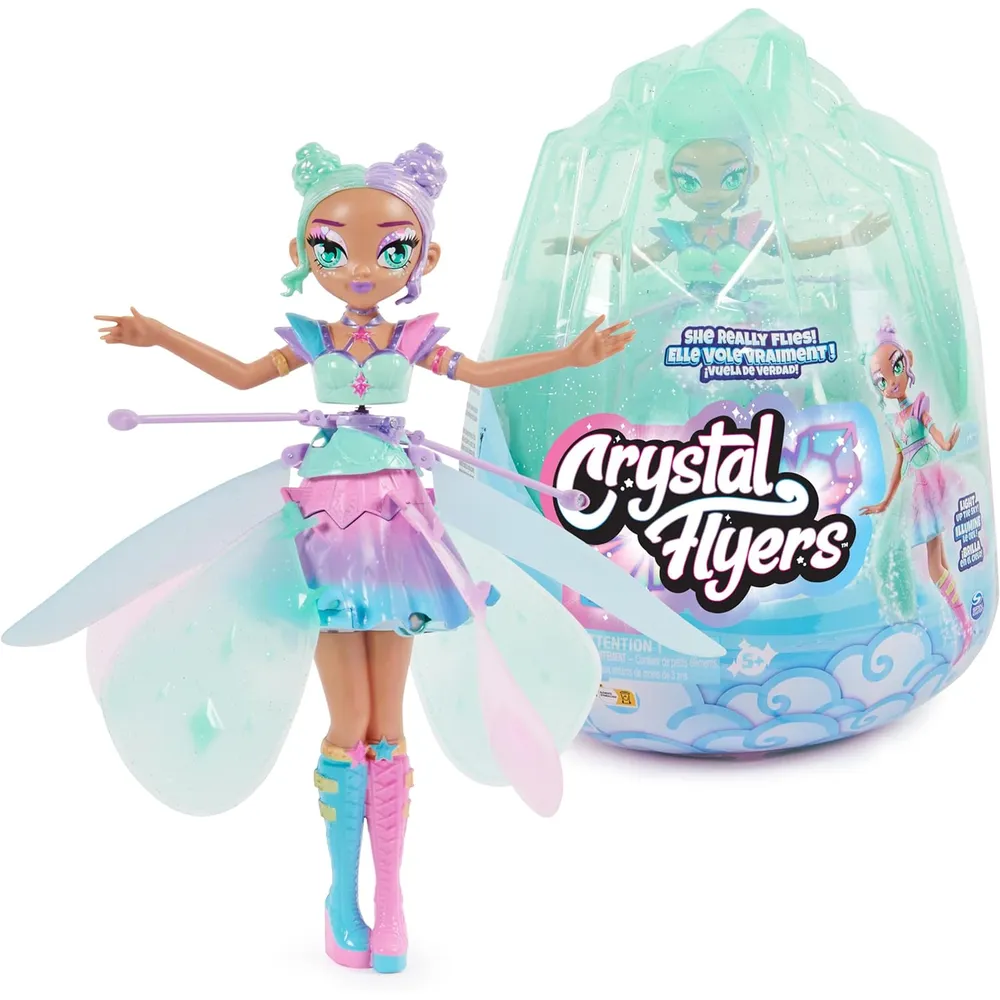 HATCHIMALS Crystal Flyers muñeca voladora 11"/28 cm | Pastel Kawaii