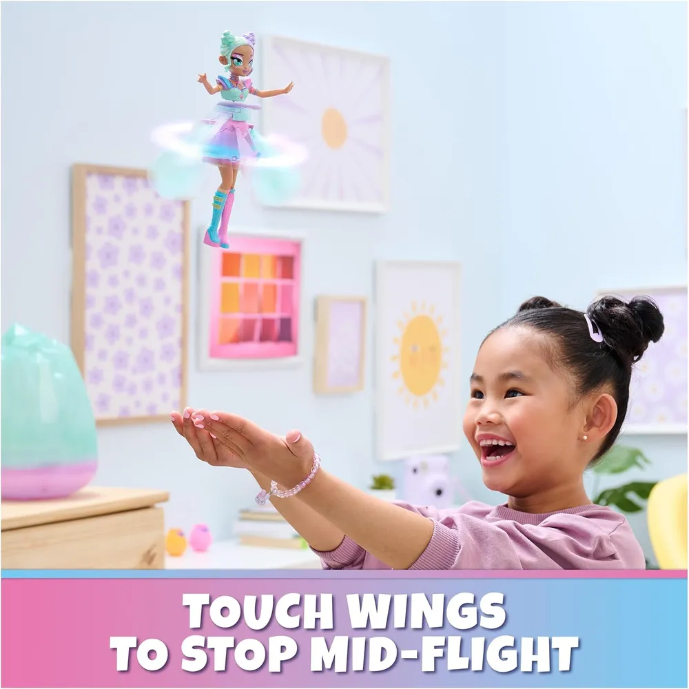 HATCHIMALS Crystal Flyers muñeca voladora 11"/28 cm | Pastel Kawaii