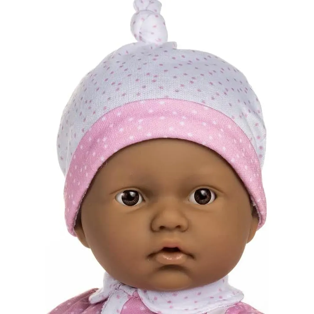 LA BABY muñeca hispana 11"/28 cm con accesorios | Mono rosa