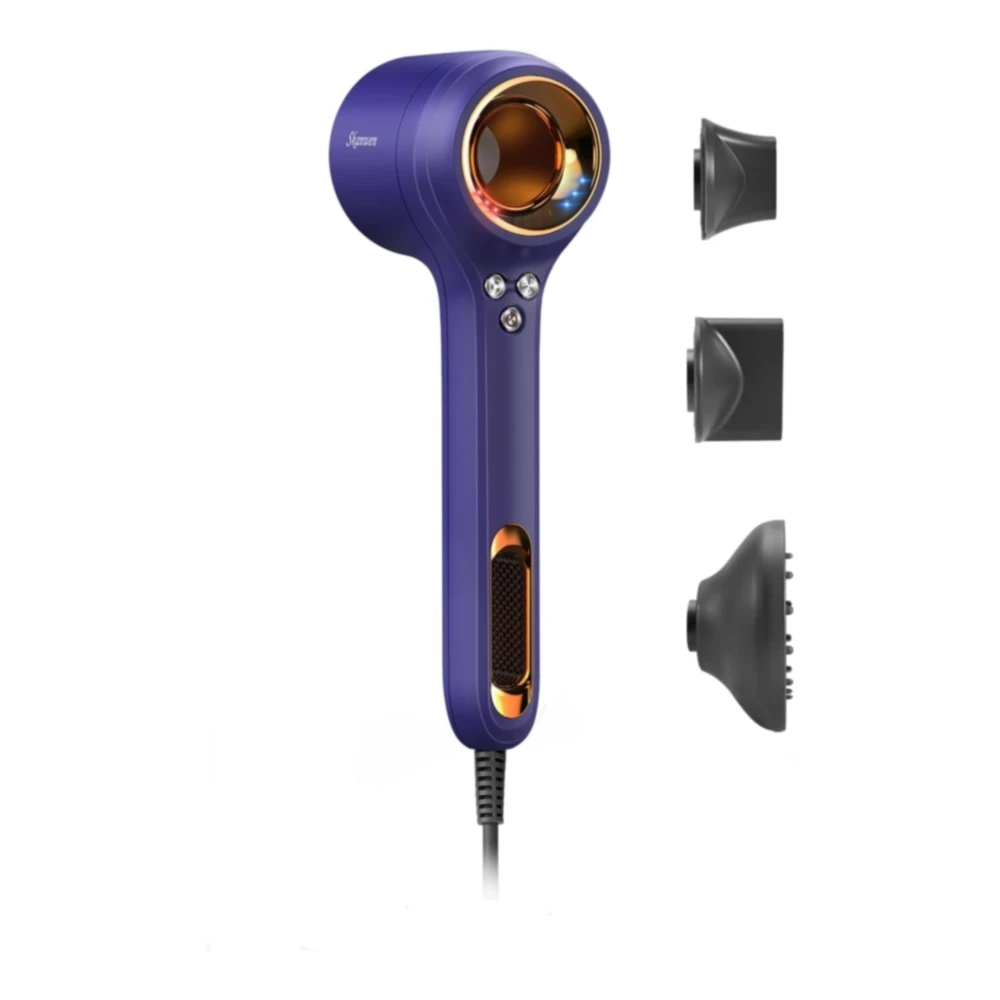 SECADOR DE PELO IÓNICO PROFESIONAL PARA SECADO RÁPIDO Y SILENCIOSO CON BOQUILLA MAGNETICA | AZUL INDIGO