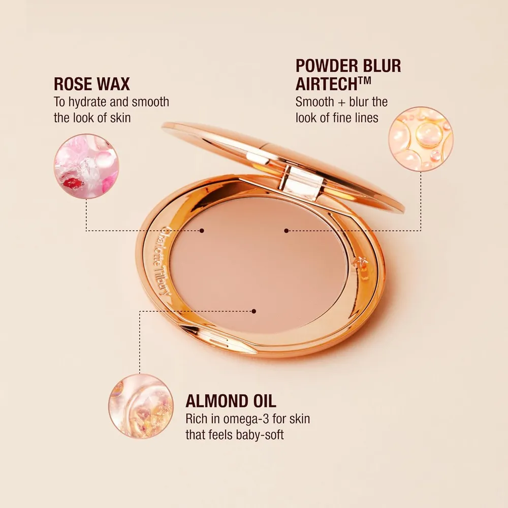 Charlotte Tilbury Airbrush Flawless Finish Polvos compactos acabado suave | 2 Medio