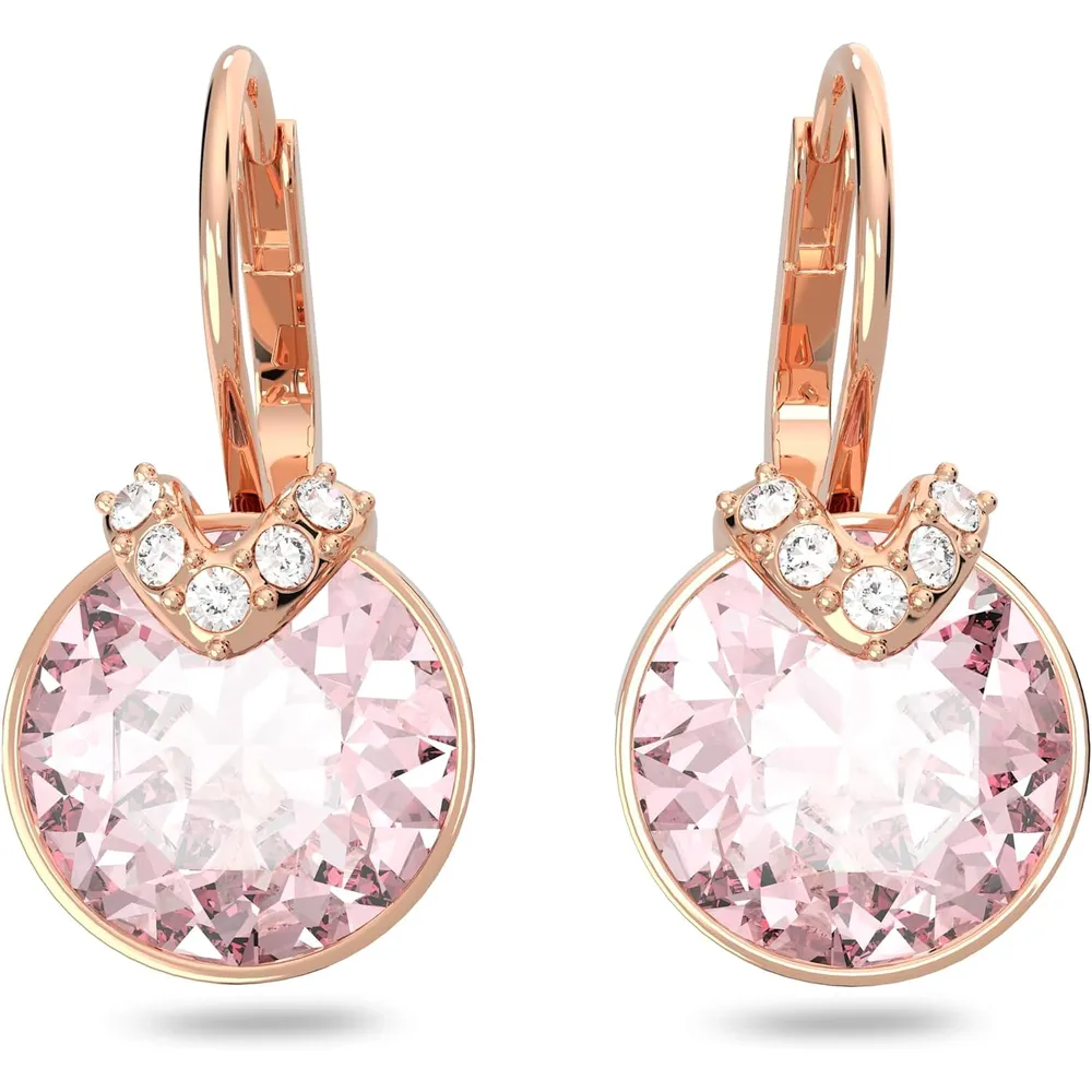 SWAROVSKI ARETES COLGANTES REDONDO BELLA ACABADO ORO ROSA PARA MUJER | ORO ROSA
