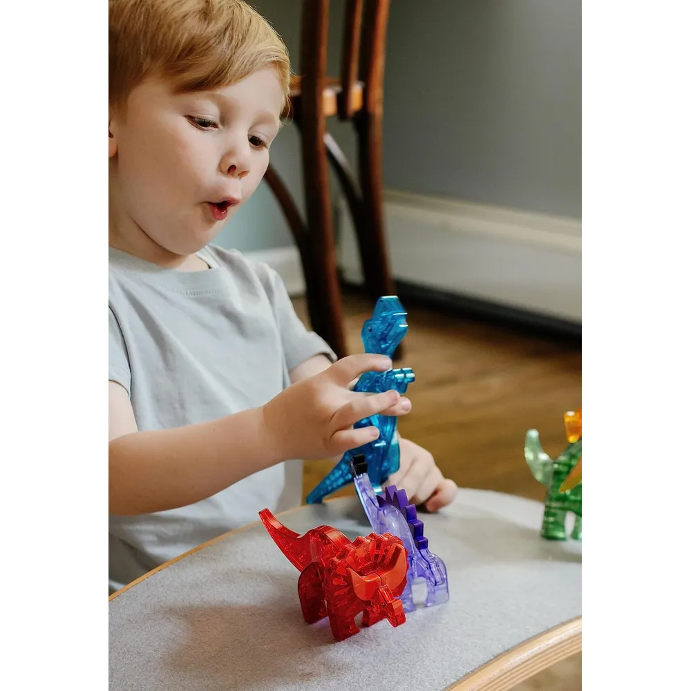MAGNA-TILES - Dinos 5-piezas set de construcción magnético