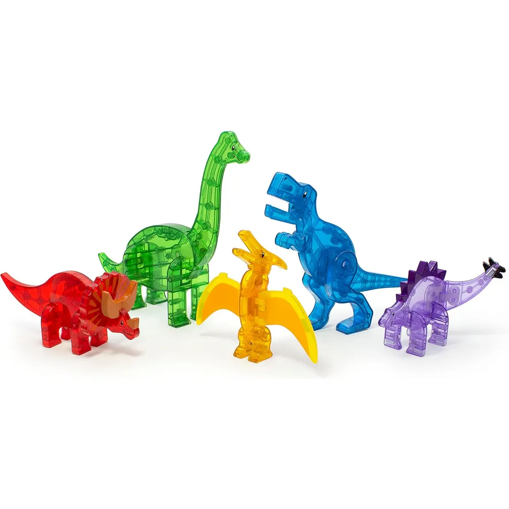MAGNA-TILES - Dinos 5-piezas set de construcción magnético