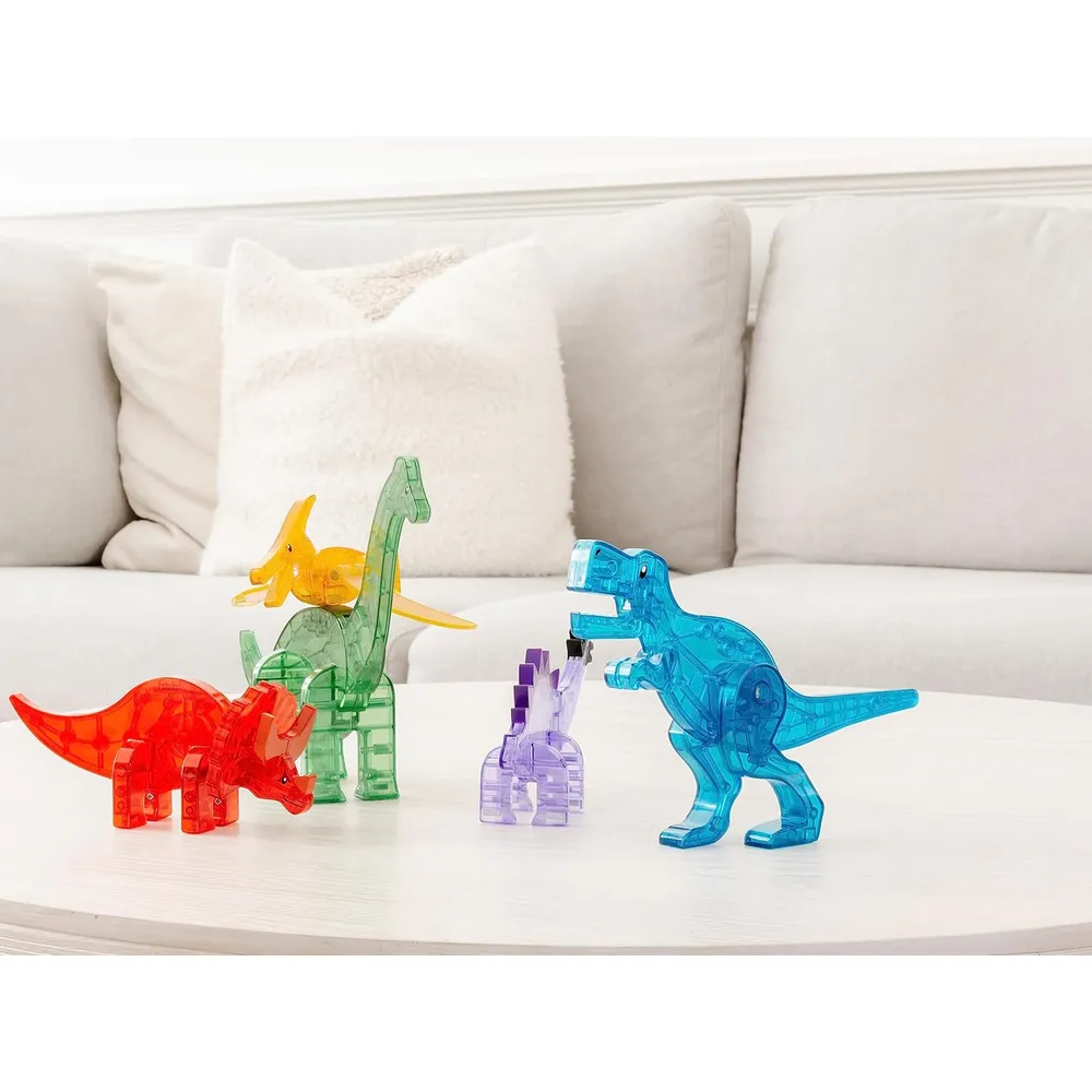 MAGNA-TILES - Dinos 5-piezas set de construcción magnético
