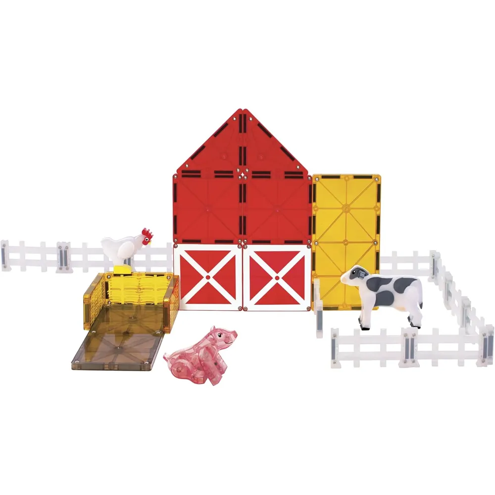MAGNA-TILES - Granja animales 25-piezas set de construcción magnético