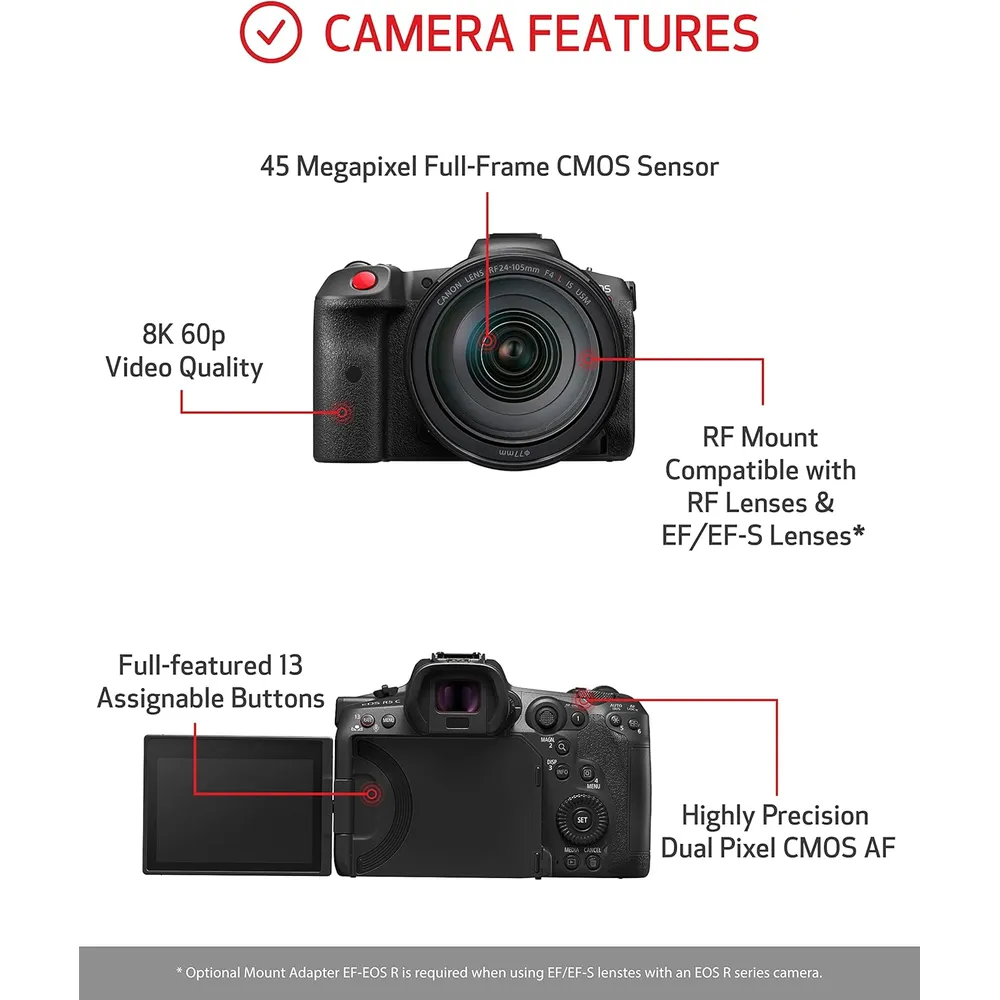 Canon cámara EOS R5 cine/foto kit | Negro