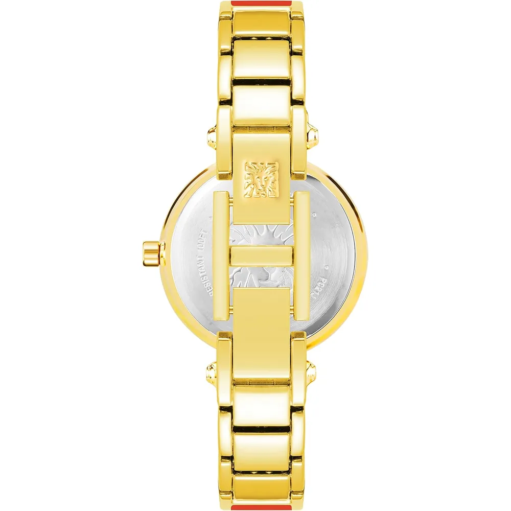 Anne Klein AK/1980BKGB reloj para mujer con diamante y pulsera tipo brazalete | 28 mm - Oro rojo