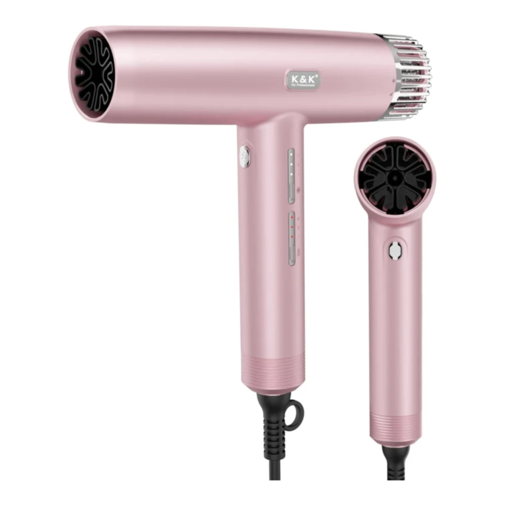 SECADOR DE PELO IÓNICO NEGATIVO PARA SECADO RÁPIDO Y DE BAJO RUIDO CON BOQUILLA | ROSADO