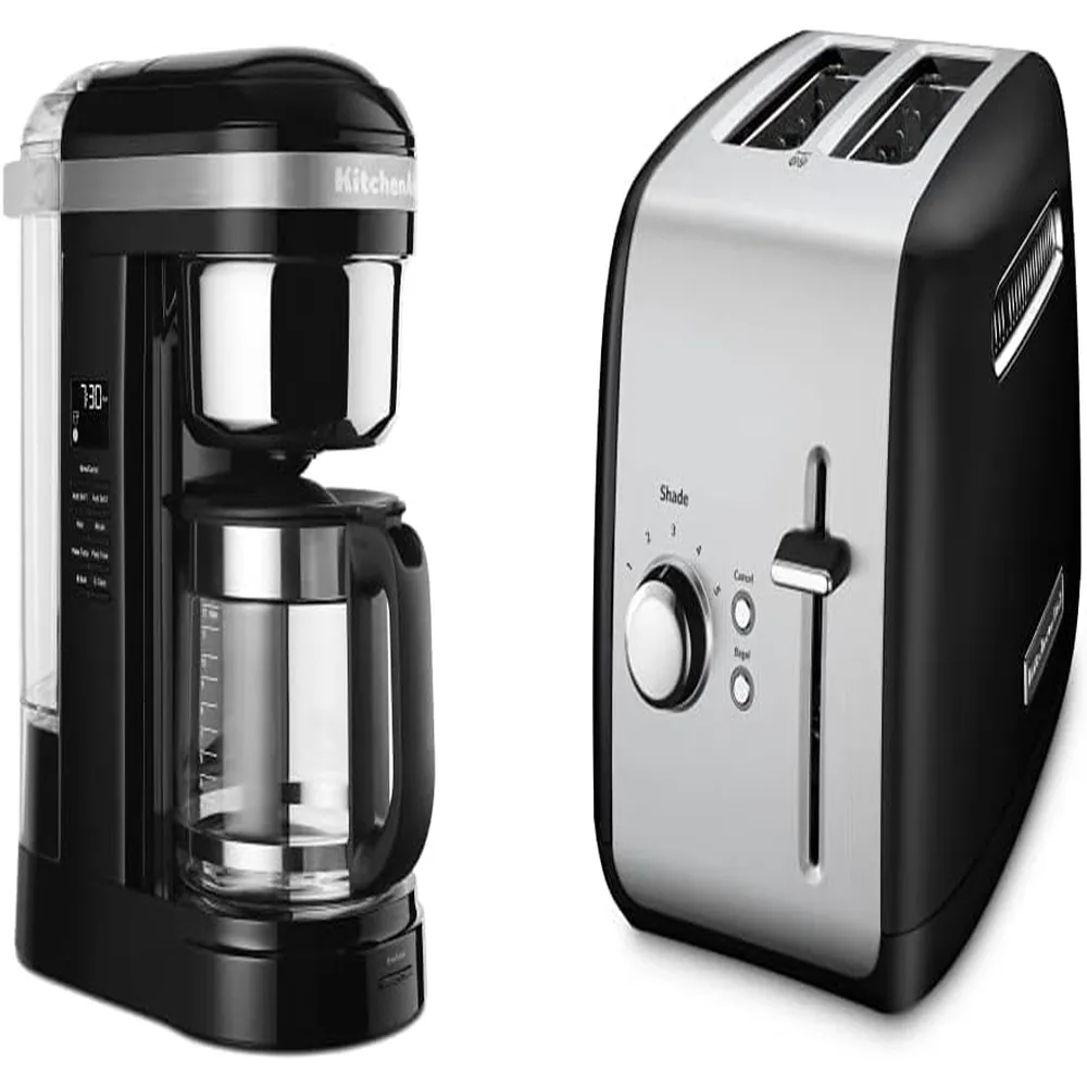 KITCHENAID KCM1209OB + KMT2115, CAFETERA 12 QT / 11.4 L + TOSTADORA 2 REBANADAS