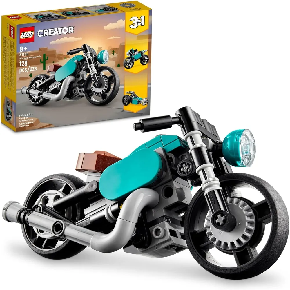 Lego Creator 3 en 1 motocicleta clásica set transformable con coche y moto urbana