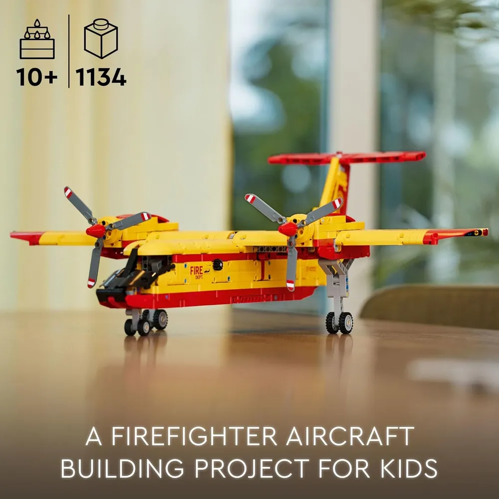 Lego Technic avión de bomberos set de construcción con detalles auténticos