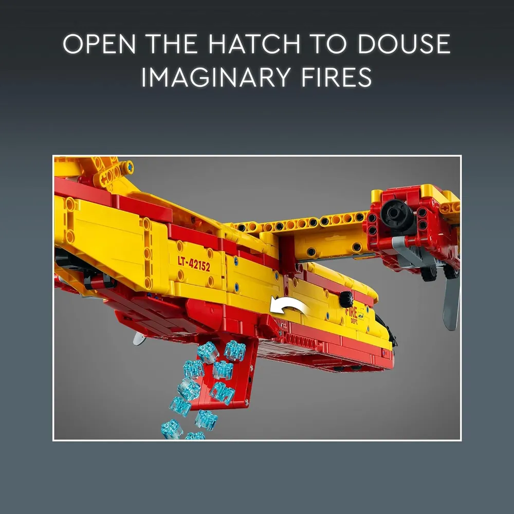 Lego Technic avión de bomberos set de construcción con detalles auténticos