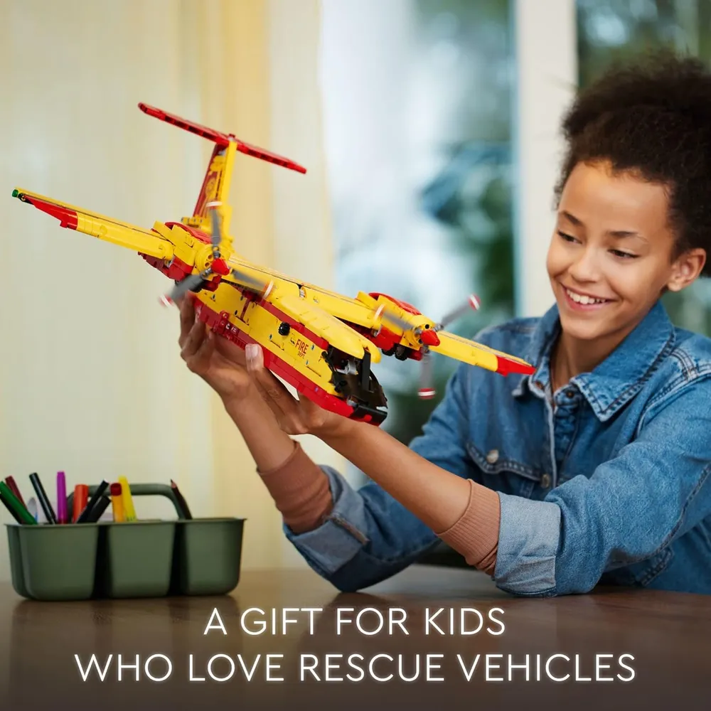 Lego Technic avión de bomberos set de construcción con detalles auténticos