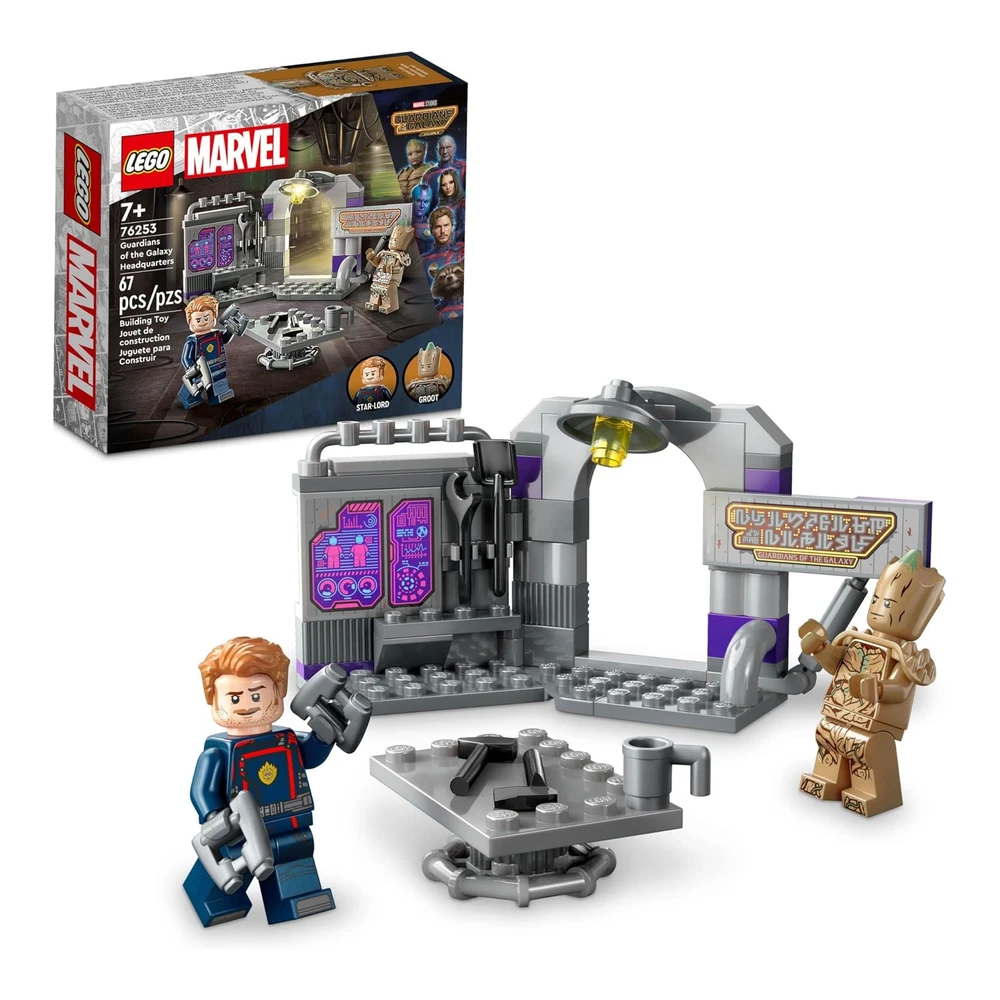 Lego Marvel Guardians Of The Galaxy Headquarters 76253 - Juguetes de Construcción de Superhéroes, Con Minifiguras Groot y Star-Lord