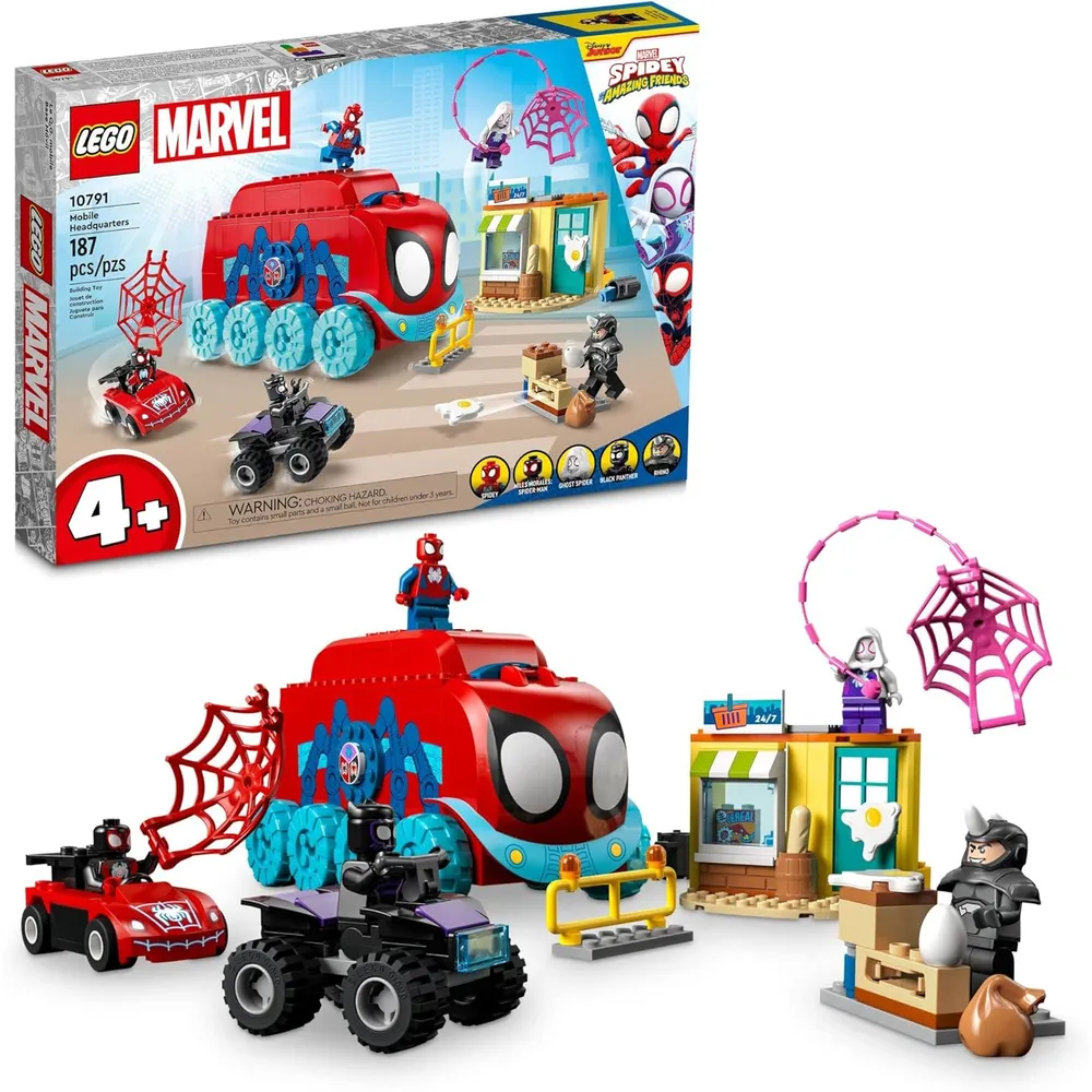 Lego Marvel cuartel general móvil Spidey set de construcción con figuras