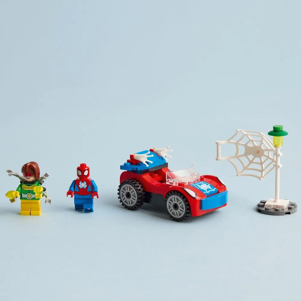Lego Marvel coche de Spider-Man y Doctor Octopus set con piezas luminosas