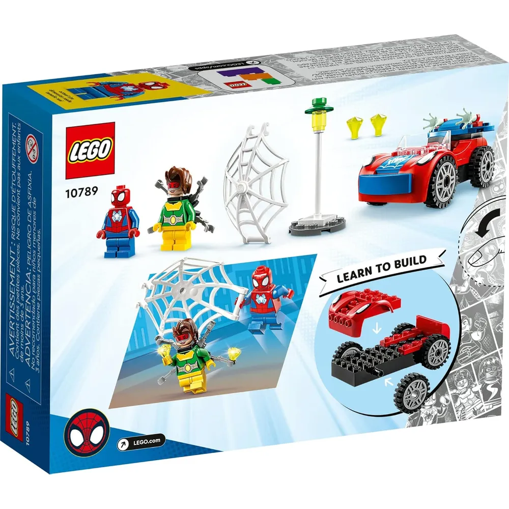 Lego Marvel coche de Spider-Man y Doctor Octopus set con piezas luminosas