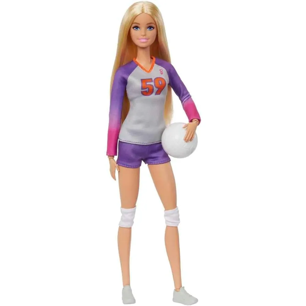 BARBIE MUÑECA JUGADORA DE VOLEIBOL PROFESIONAL CON BALÓN