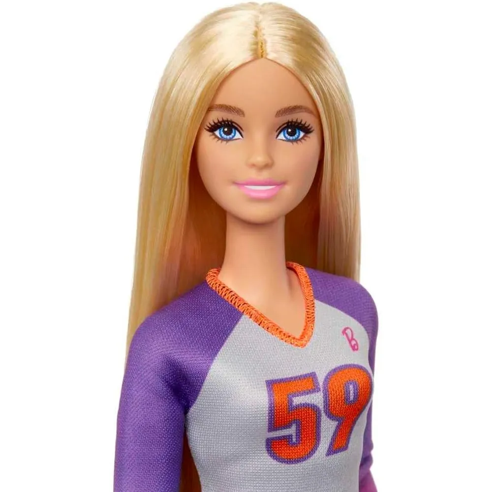 BARBIE MUÑECA JUGADORA DE VOLEIBOL PROFESIONAL CON BALÓN