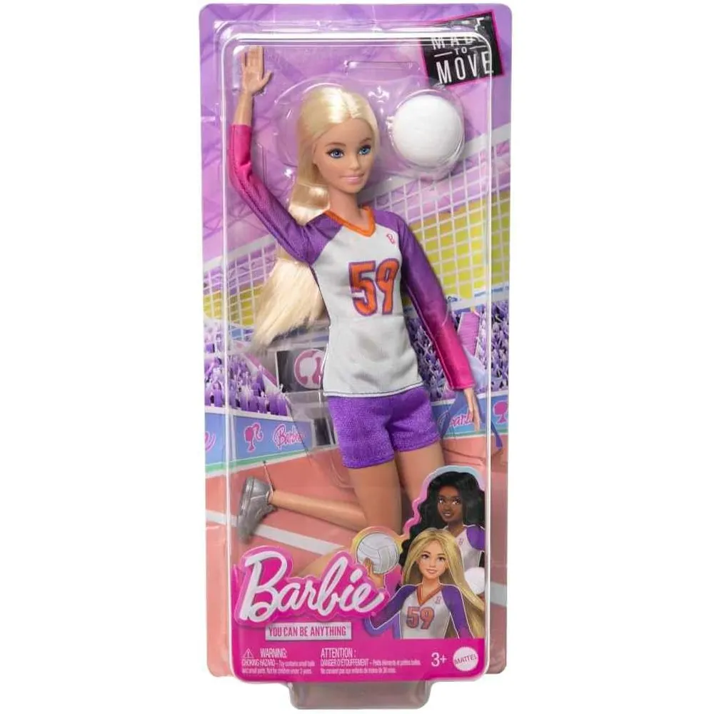 BARBIE MUÑECA JUGADORA DE VOLEIBOL PROFESIONAL CON BALÓN