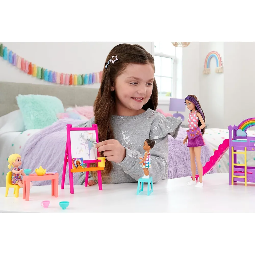 BARBIE SKIPPER BABYSITTERS GUARDERÍA SET 3 MUÑECAS CON ACCESORIOS