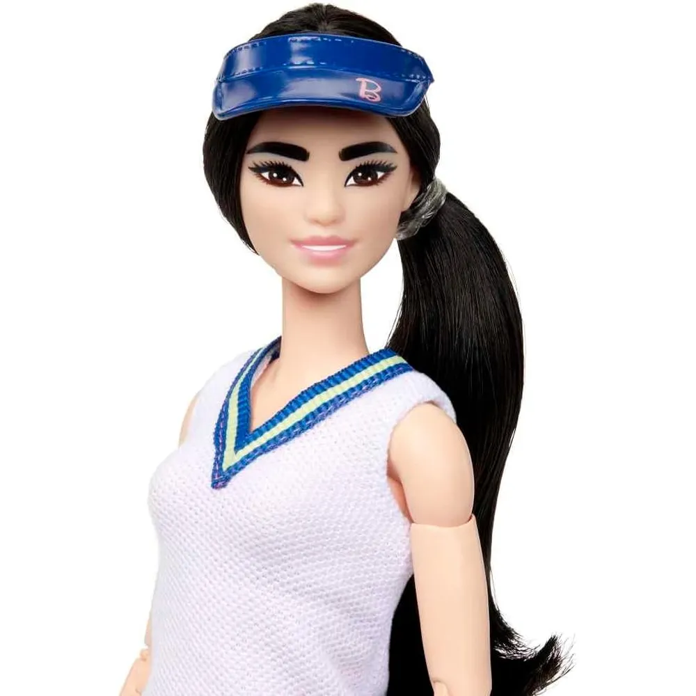 BARBIE MUÑECA TENISTA PROFESIONAL CON RAQUETA Y PELOTA