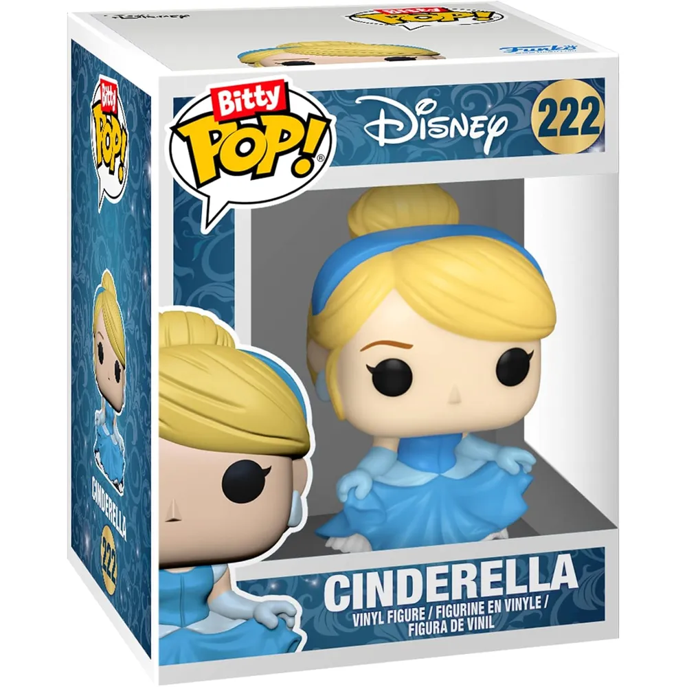 Funko Pop | Pack de 4 Bitty Princesas de Disney (Cenicienta, Blancanieves, Aurora y figura sorpresa)