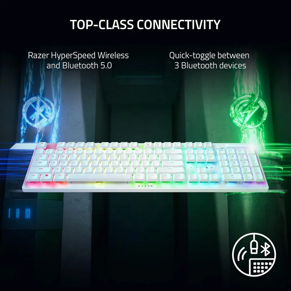 TECLADO INALÁMBRICO DEATHSTALKER V2 PRO RAZER | BLANCO