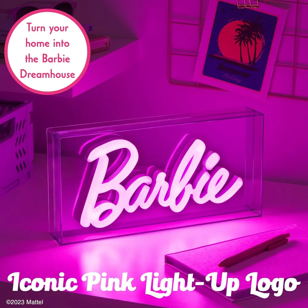 Paladone Barbie, letrero LED rosa neón oficial