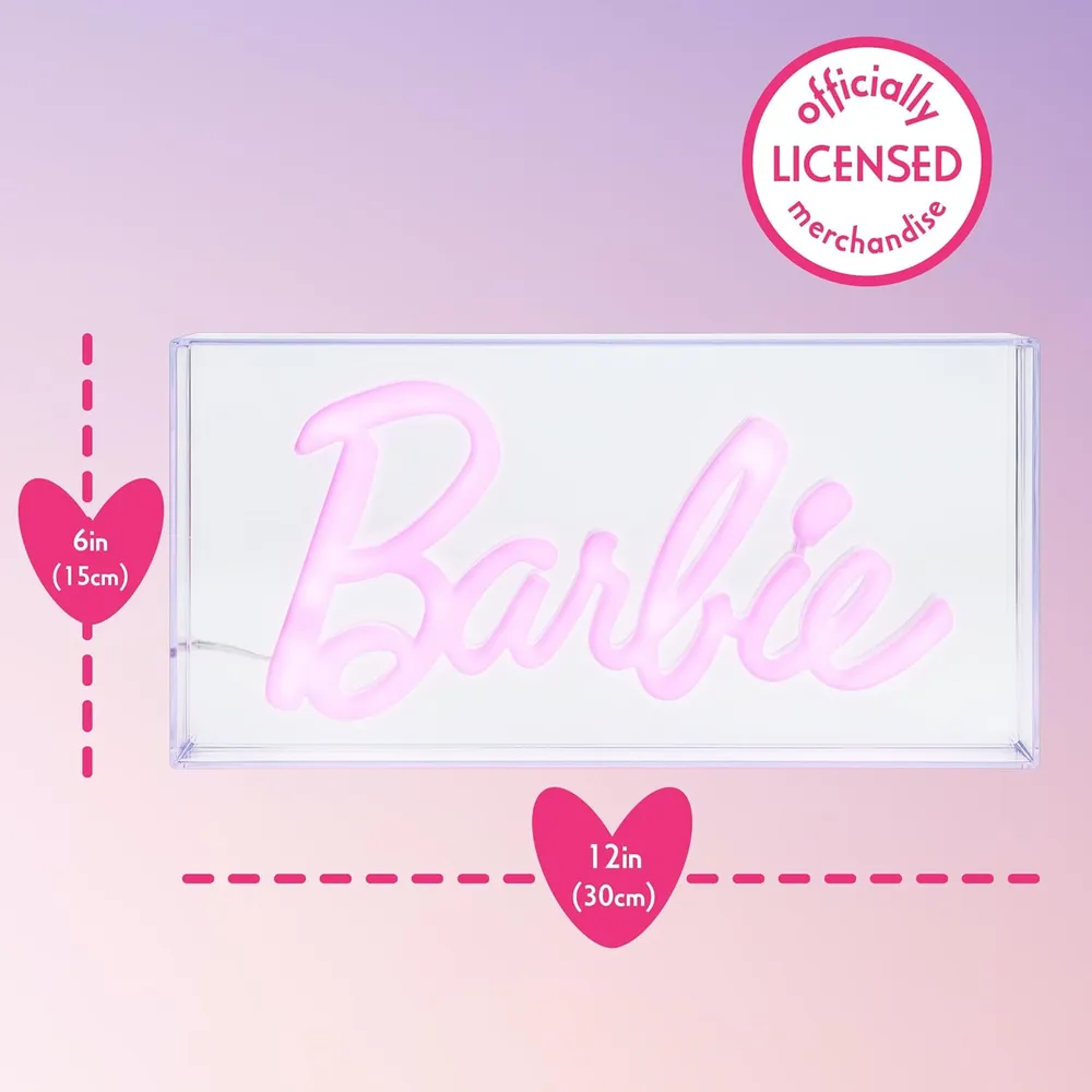 Paladone Barbie, letrero LED rosa neón oficial