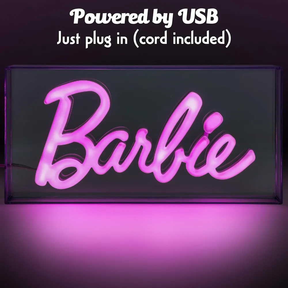 Paladone Barbie, letrero LED rosa neón oficial